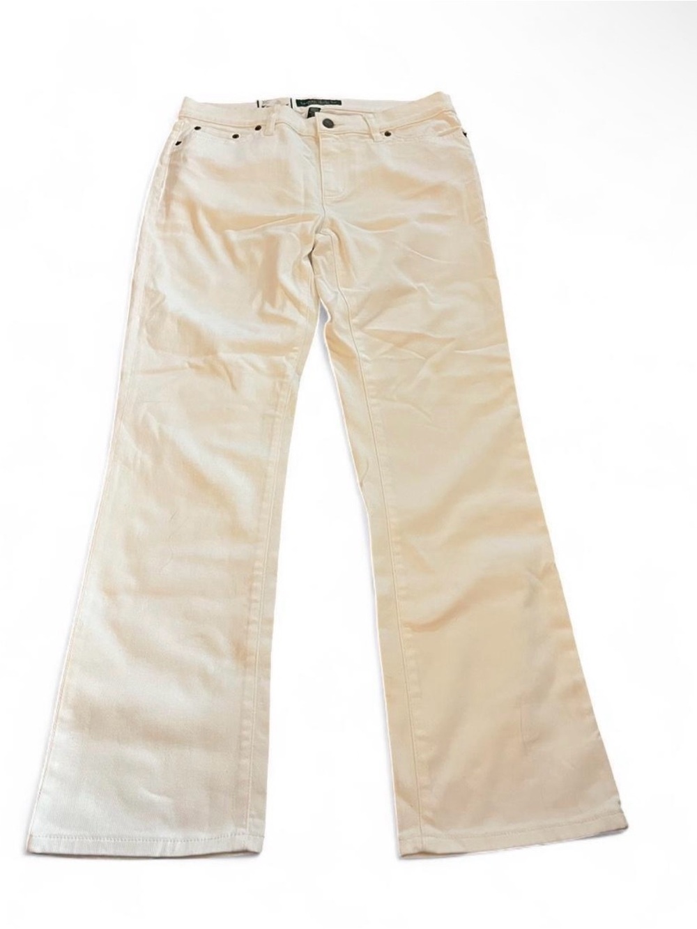 LRL Lauren Jeans Co Ralph Lauren Women's Classic Straight White Jeans Size 6 NWT